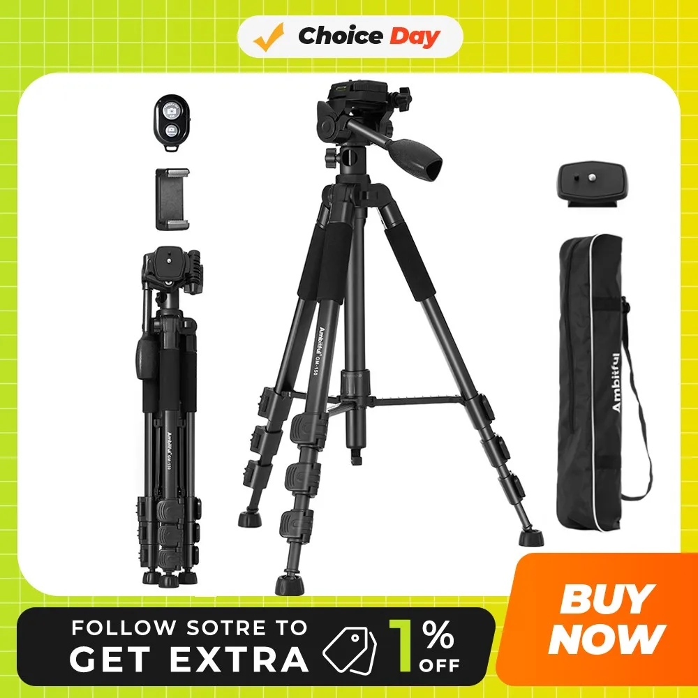 

Ambitful GM-150 Professional Tripod Photography Mirrorless Hydraulic Damping Gimbal SLR Camera for Canon, Sony, Nikon, Fujifilm