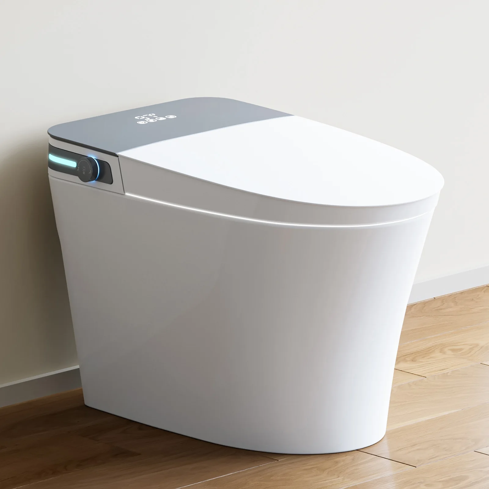 

Auto Sensor Flush Electric Bathroom One Piece Intelligent Wc Commode Toilet Bowl Smart Toilet With Remote Control