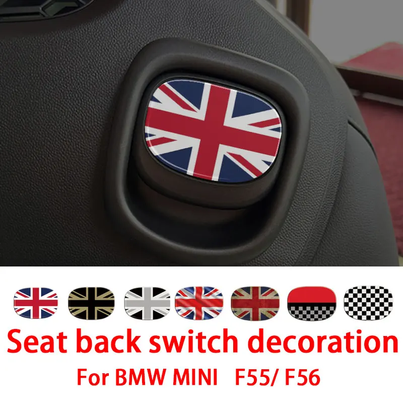 3D Epoxy Seat Back Handle Cover Decoration Sticker Car Stickers For BMW MINI ONE Cooper F56 F57 JCW Trim Interior Accessories