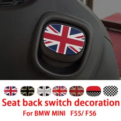 3D Epoxy Seat Back Handle Cover Decoration Sticker Car Stickers For BMW MINI ONE Cooper F56 F57 JCW Trim Interior Accessories