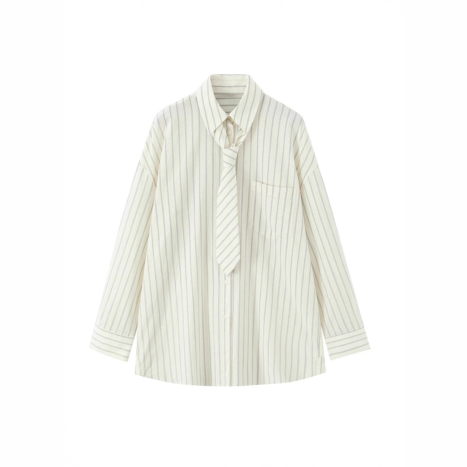 

Новый стиль, уличная тенденция, узор в горошек, обычный крой, смесь полиэстера, элегантная стильная свободная рубашка с длинными рукавами, женская весенняя рубашка