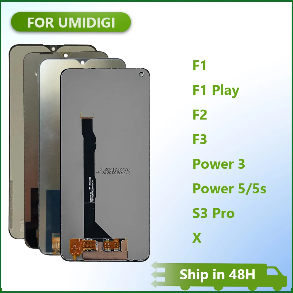 For Umidigi X F1 F2 F3 S3 Pro Power 3 5 5S LCD Display Touch Screen Digitizer Assembly For Umidigi F1 Play Replacement