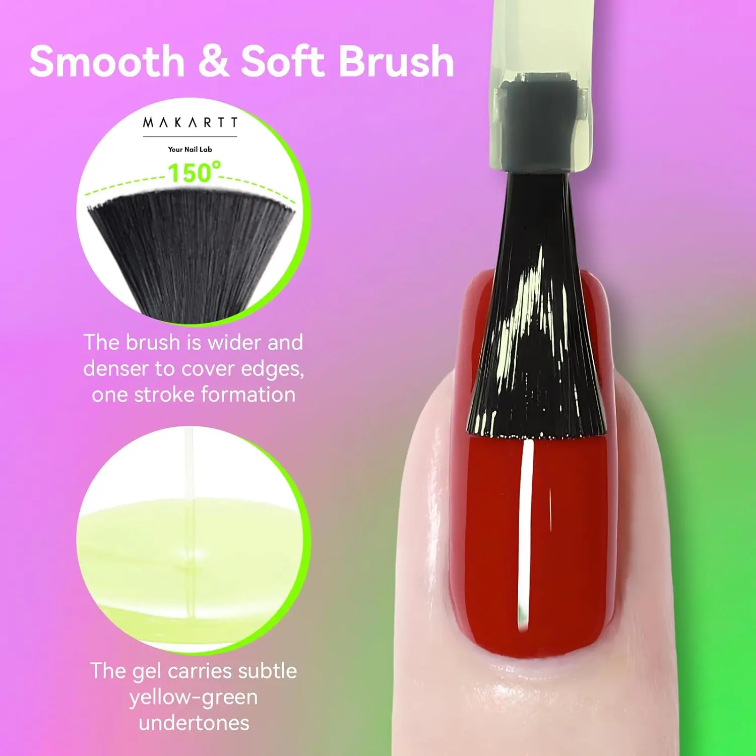 Makartt Glow in the Dark Gel Top Coat – 15ML Luminous No Wipe Clear Top Coat Gel Nail Polish, UV/LED Lamp Needed, Long-Lasting