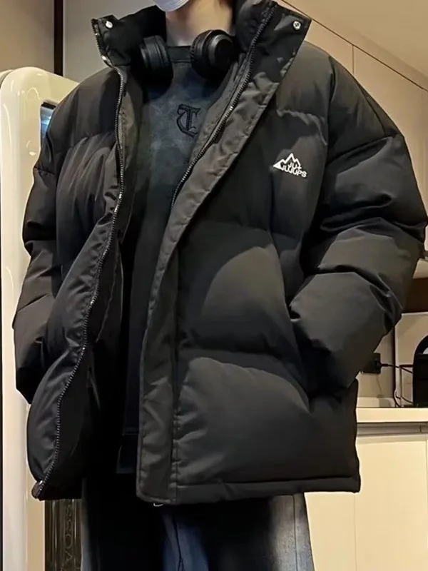 

Мужская зимняя куртка из утолщенного хлопка в американском стиле, свободного кроя, больших размеров, теплая, молодежная, повседневная, модная