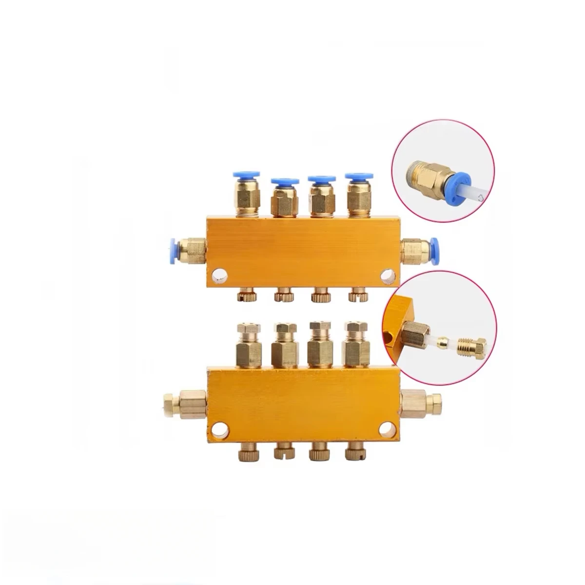 HT Type Aluminum 2-12Way Lube Oil Dispenser Piston Distributor Value Manifold Block Metering Divide Lubrication Modular Injector