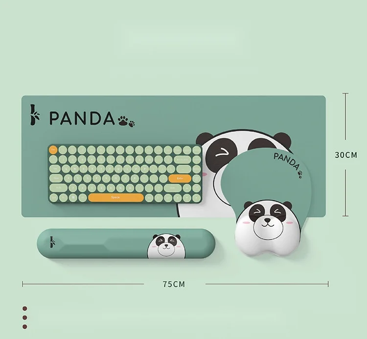 Niedliches Panda-Handgelenkauflage-Mauspad, ergonomische Schreibtischunterlage für Büro und Gaming, 5 verschiedene Konfigurationsoptionen – Detail 6