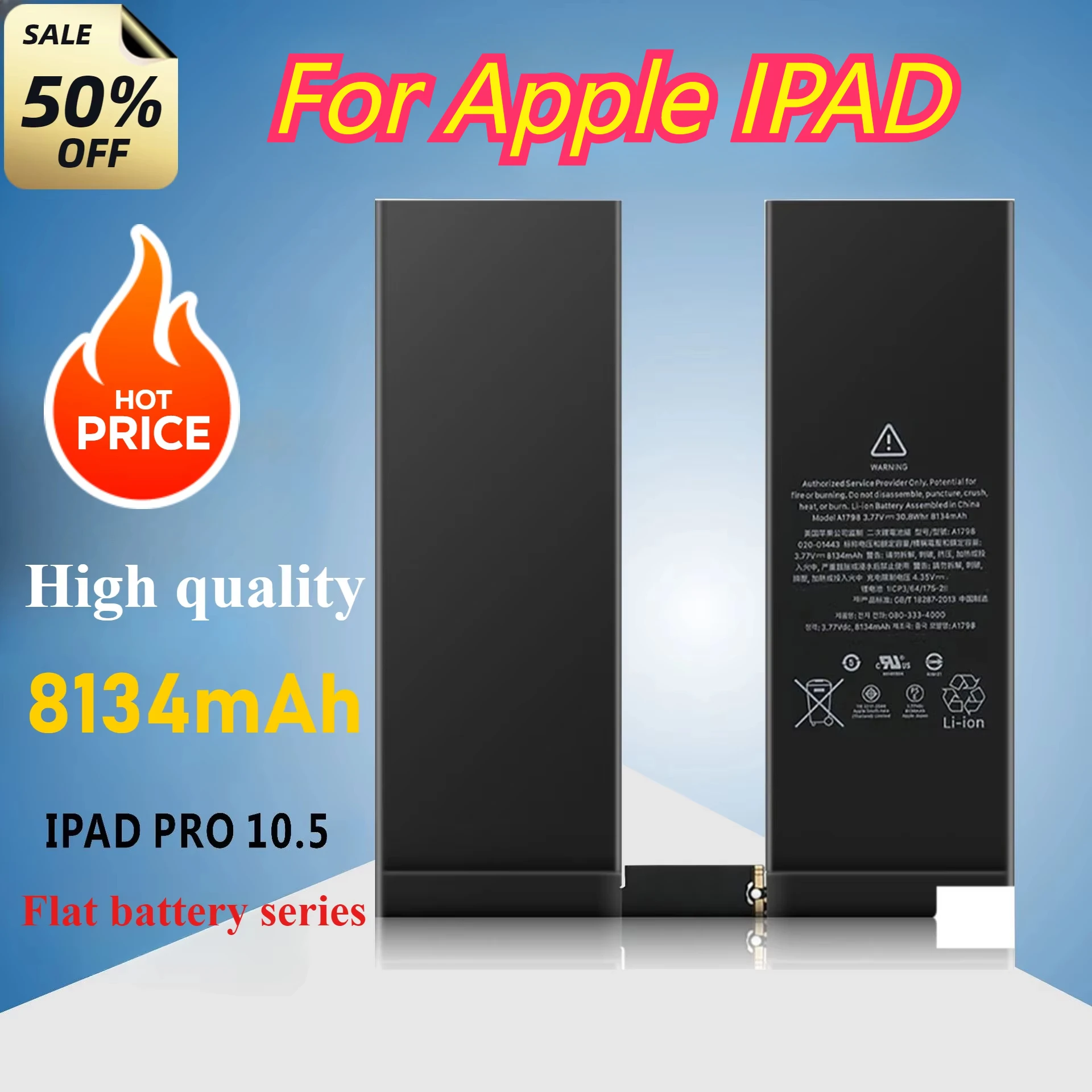 New A1701 A1709 Tablet Battery 8134mAh for Apple IPad Pro 10.5 Inch High Quality Replace Battery