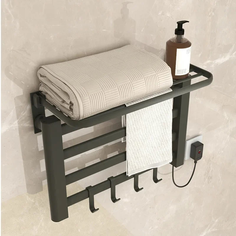 

DrillFree Aluminum Alloy Electric Towel Rack Constant Temperature Bath Towel Dryer Sterilization Bathroom Towel Heater