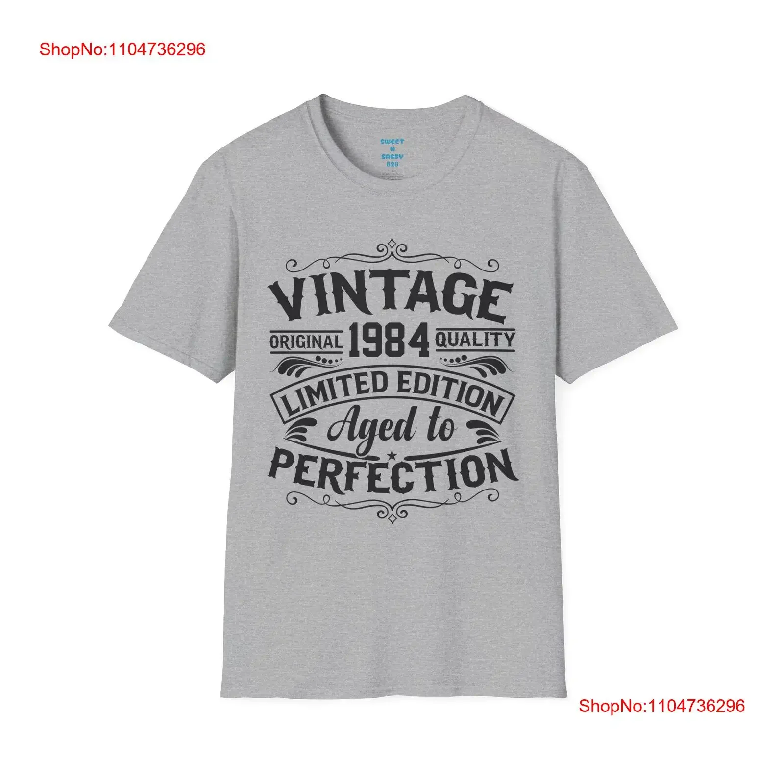 

Aged to Perfection 1984 Birthday T Shirt Vintage Classic vintage Washed Casual Unisex Versatile Breathable