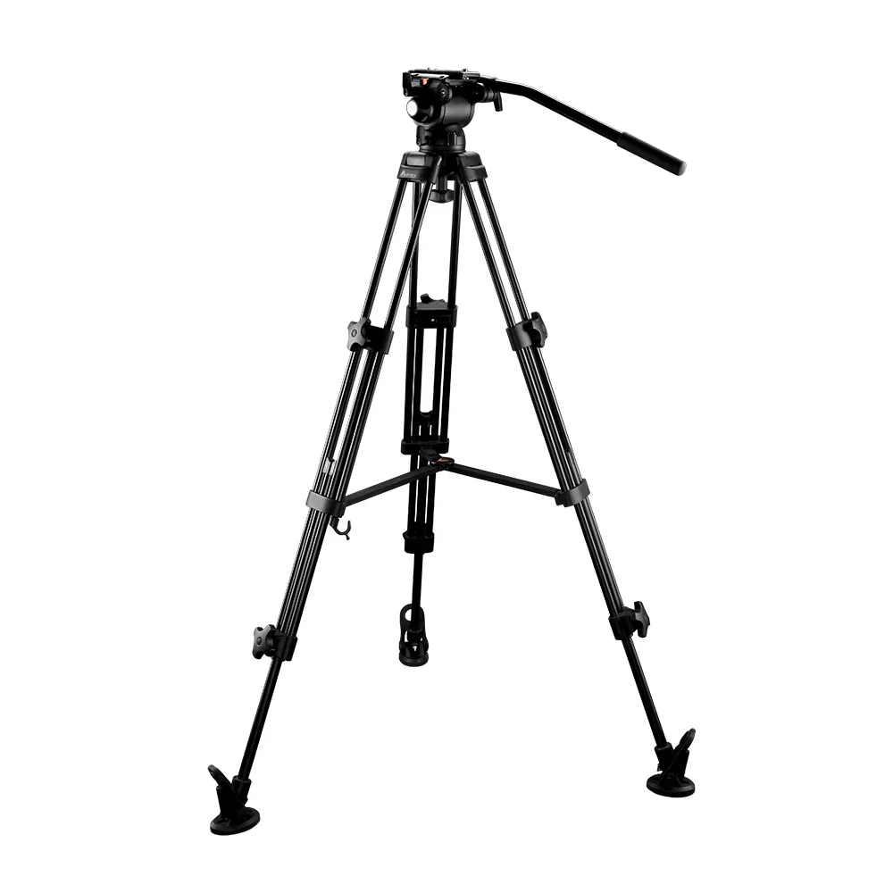 EIMAGE G30 tripod aluminium mangkuk 75mm kepala halus profesional untuk kamera video