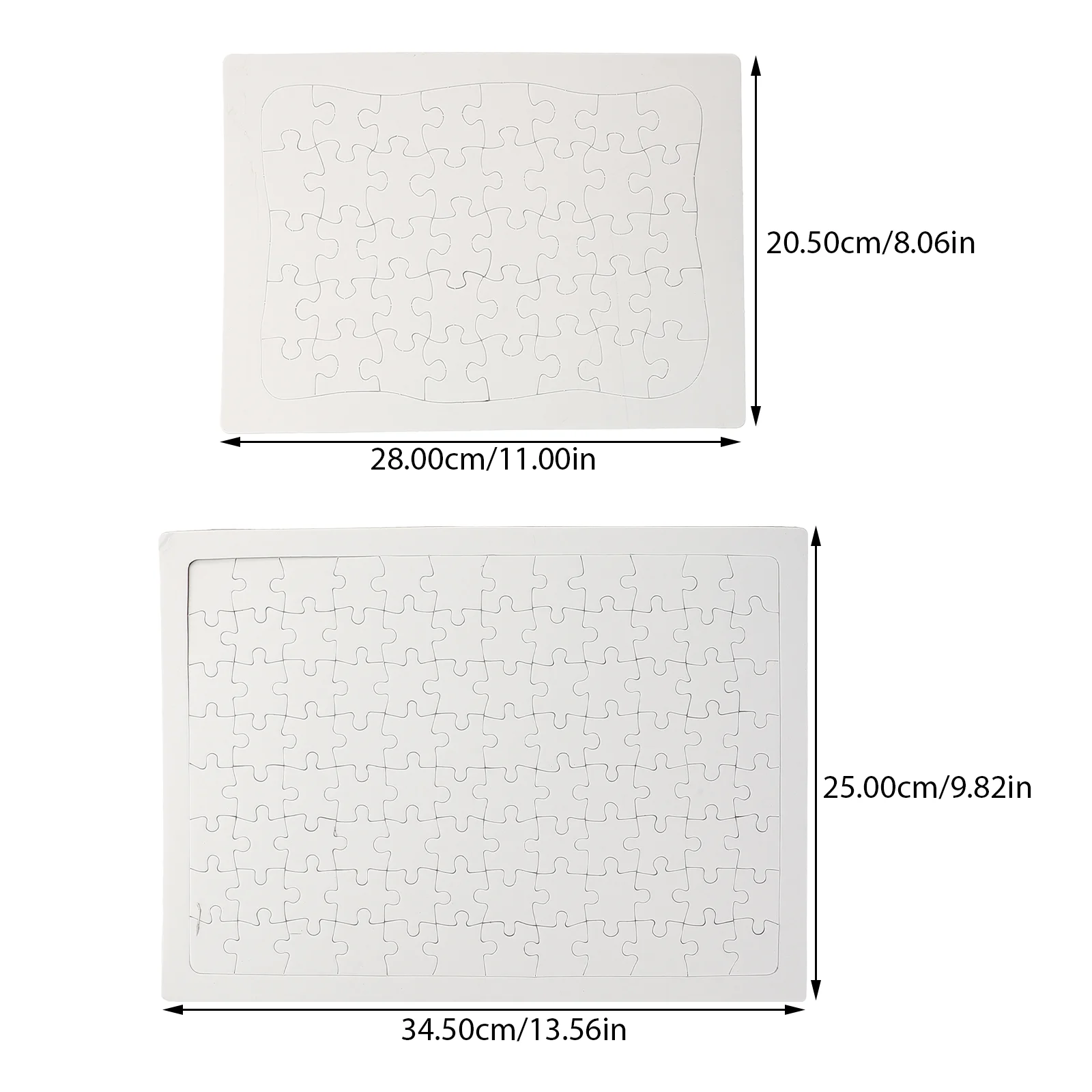 2 juegos de rompecabezas para colorear en blanco, accesorios para niños, rompecabezas portátiles de sublimación DIY