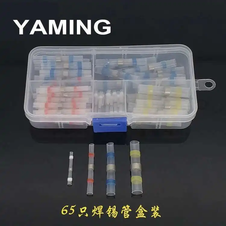 

65pcs Electrical Connector Waterproof Solder Seal Heat Shrink Butt Connectors Soldering Sleeve Wire Cable Terminal