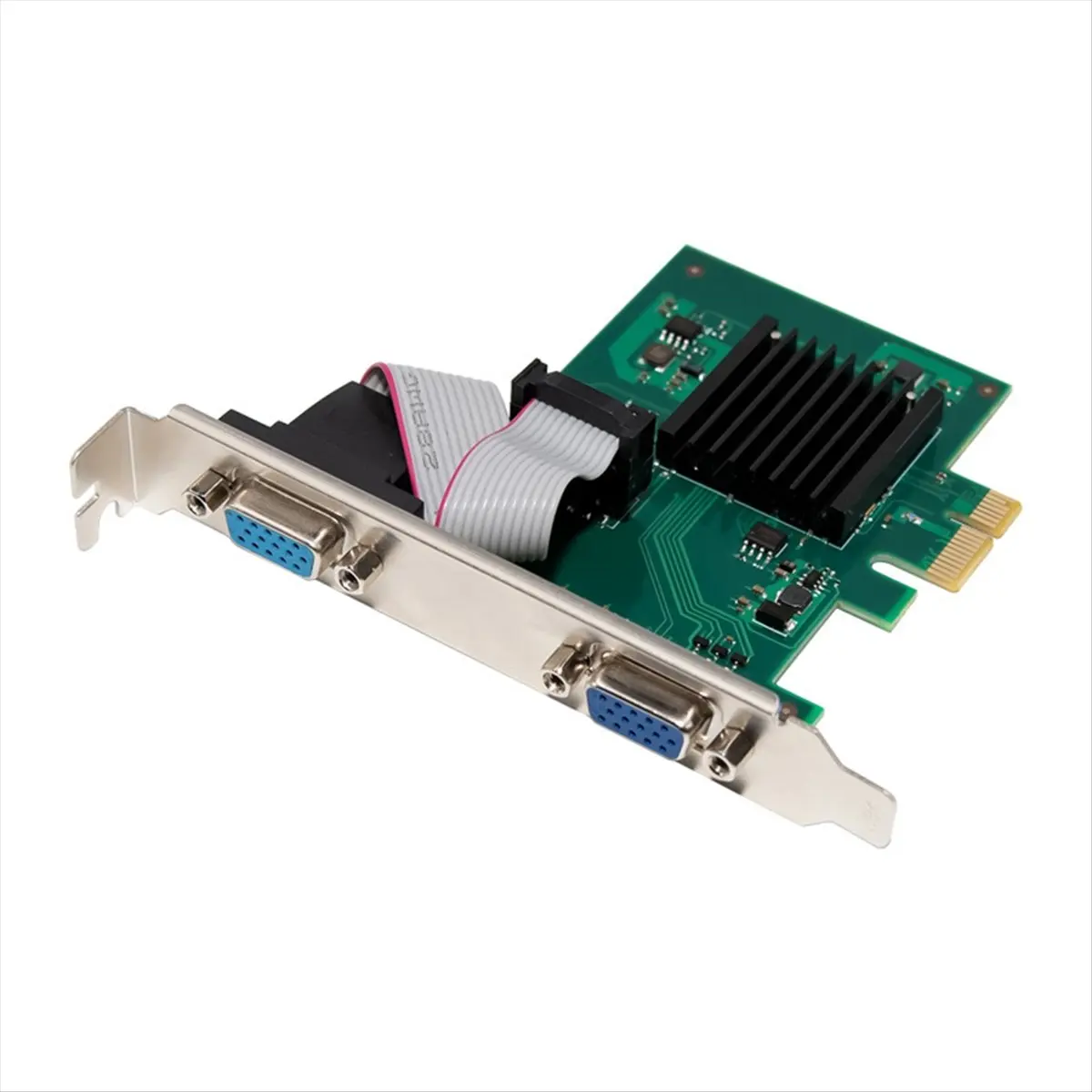 [VALUE PACK]SM750 PCIE 2 Port Serial Expansion Card VGA Industrial-Grade 2D Graphics 1920 X 1440 HD Graphics Card 64MB DDR