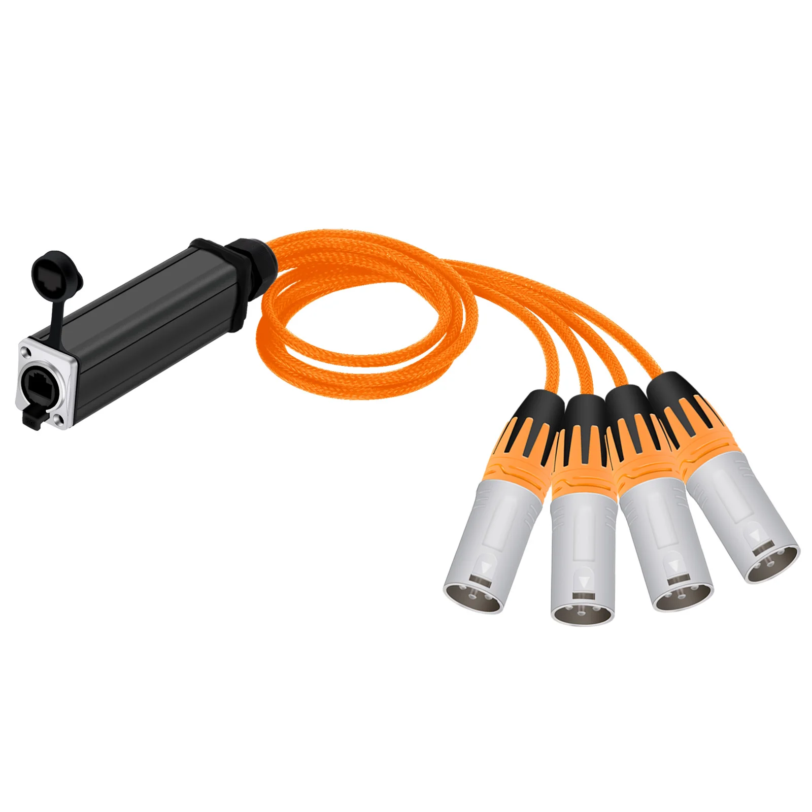 New Design Network Converter RJ45 CAT5 Female to 4 Channel 3Pins XLR Male/Female Connector Audio Cable Adaptor Signal Extender