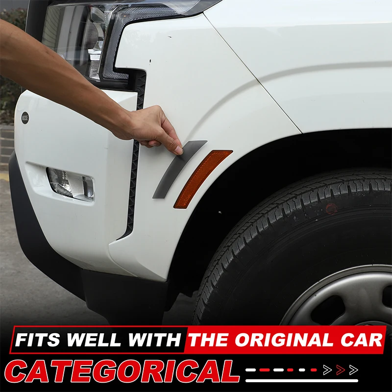 

For Nissan Frontier 2022-2025 TPU Black Car Front Wheel Eyebrow Light Film Trim Sticker Car Accessories