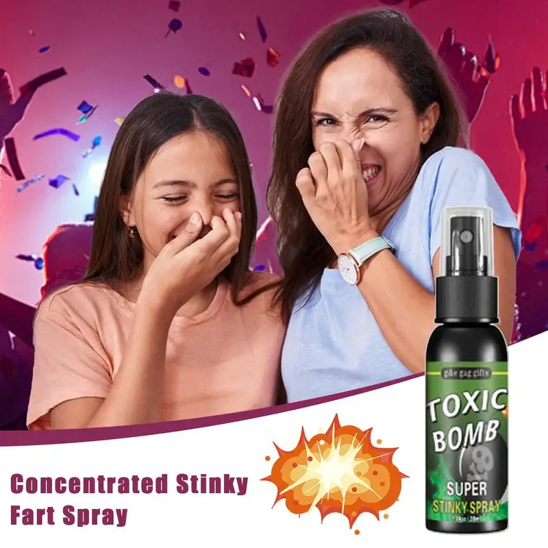 Novidade Fart Spray Toy para Crianças e Adultos, Extra Forte, Stink Poop Prank, Prank, Gag Gift, Inclui Perfume de Banheiro, Piada Prática