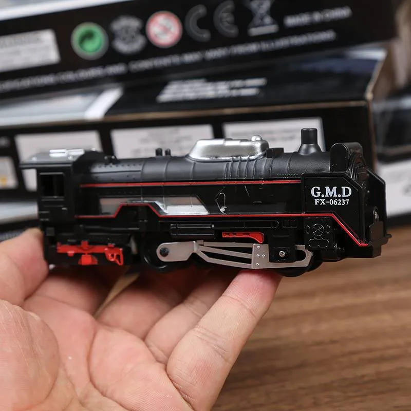 Kids Simulation Electric Train Model with Track Railway Toys Battery Operated Classical High-speed Rail Train Toys For Children