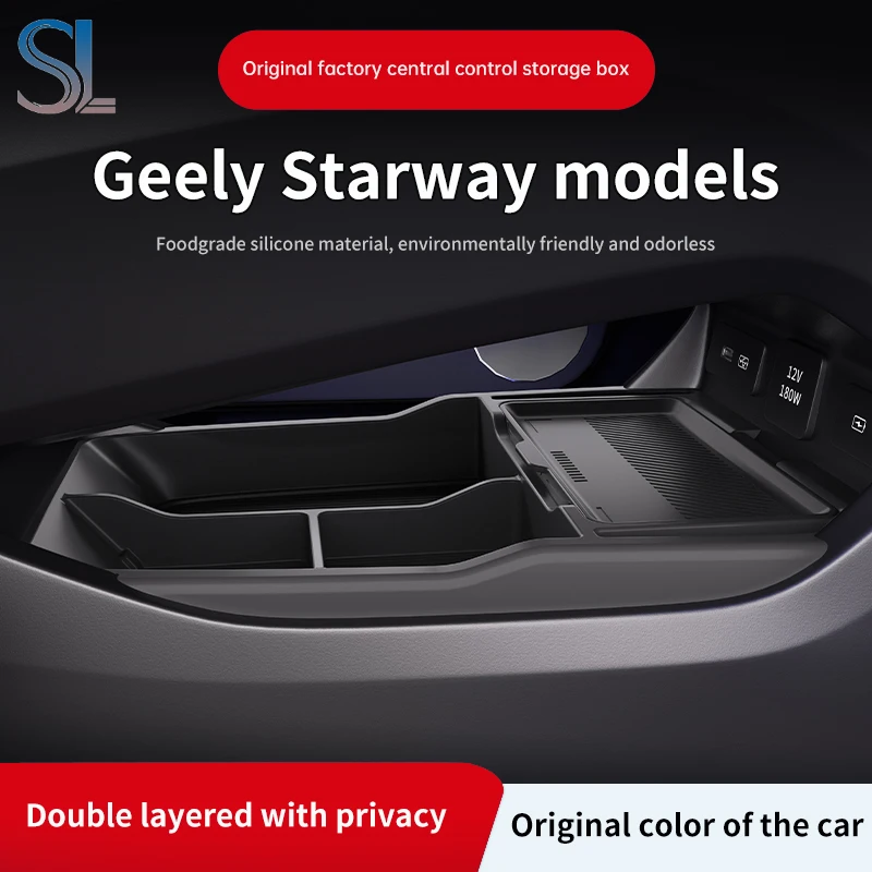 

For ‌‌Geely Starry 2025 2026 Storage Box Center Armrest Hidden Box Cup Holder Organizer Interior Accessories