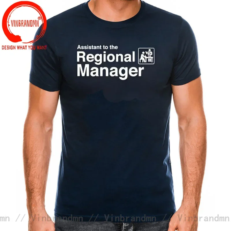 Funny Assistant To The Regional Manager Office T Shirts Graphic Streetwear Short Sleeve O-Neck Harajuku T-shirt Men Business Tee