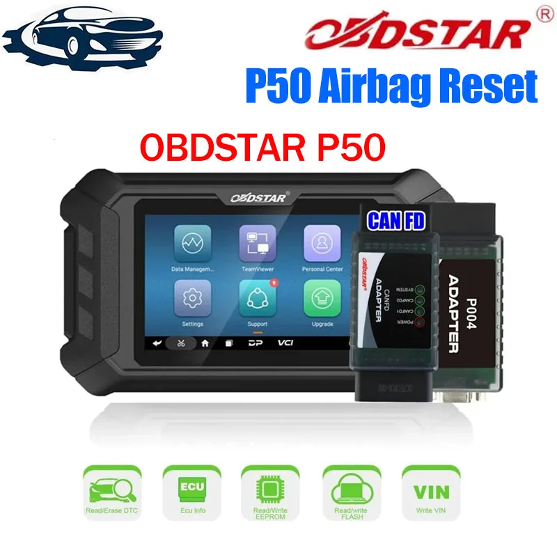 OBDSTAR P50 Airbag Reset+PINCODE Intelligent Airbag Reset Equipment Covers 86 Brands and Over 11600+ECU Part No.with P004/CAN FD