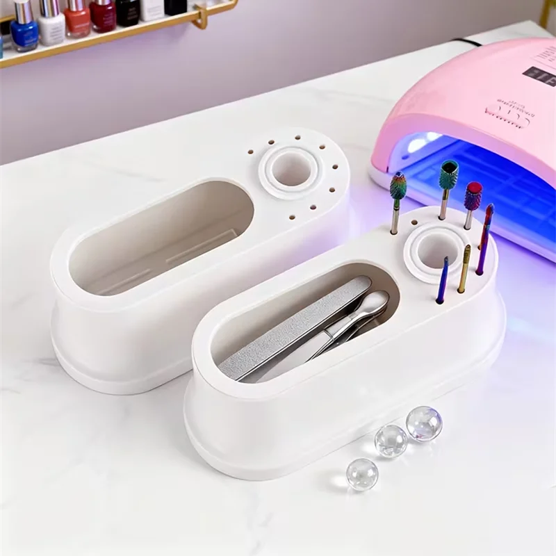 

Nail Drill Bit Holder 8-Slot Nail Drill Bits Storage Box Grinder Head Stand Manicure Grinder Organizer Desktop Nail File Stand