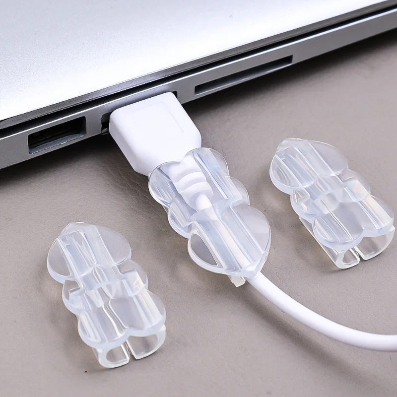 Transparent USB Cable TPU Protector Charger Cable Tools Wire Organizer Tube Saver Cover for IPhone Charger Cable USB Cord