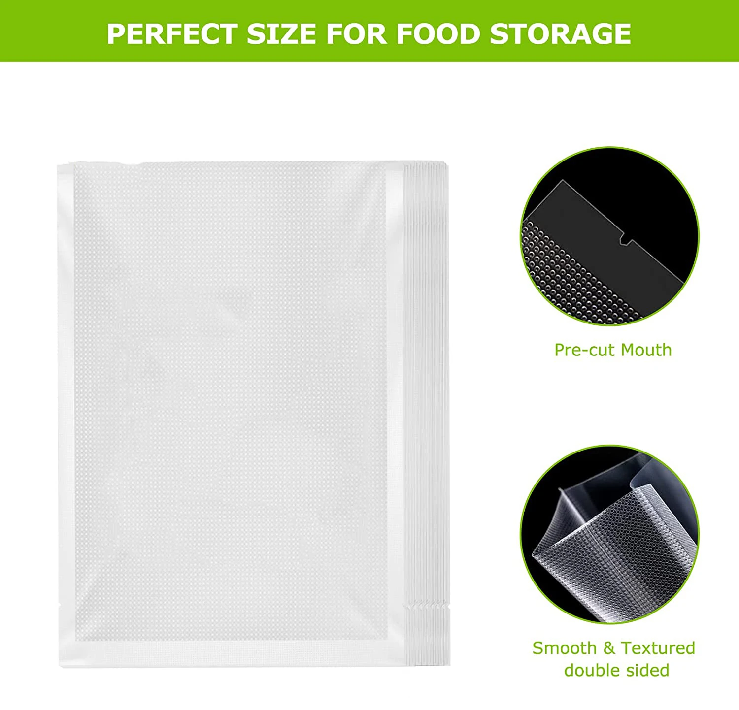 25/50pcs Kitchen Food Vacuum Sealer Bag Sous Vide Food Saver Storage Vacuum Packaging Bags Kitchen Accessories BPA-Free