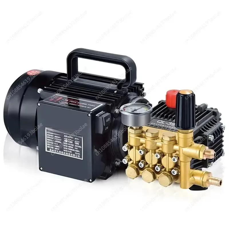 QL-390 brass plated triplex plunger pump household washing machine high pressure washer car wash 1.6-1.8KW 80-100bar 10LPM