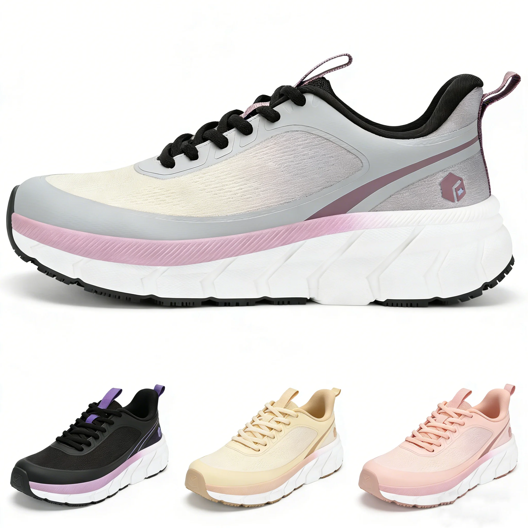 

Женские широкие прогулочные туфли Fittington, легкие кроссовки с дышащей сеткой, нескользящая обувь, кроссовки с широким носком