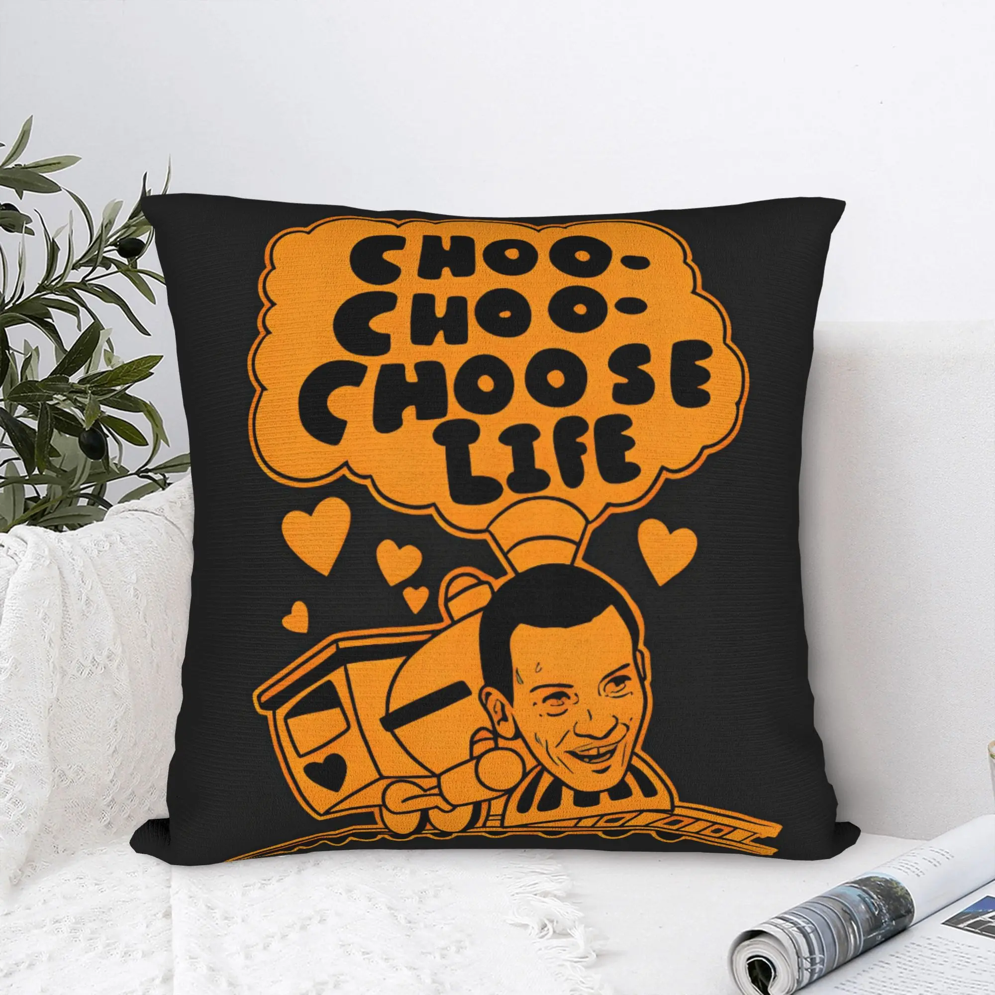 Movie Trainspotting Choose Life Pillow Case  Cute Funny Pillow Cover Square Pillowcases For Living Room Sofa