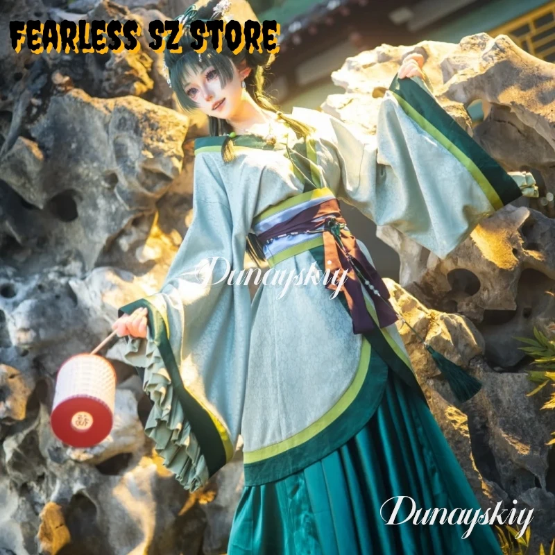 maomao-anime-l'apothicaire-journaux-cosplay-banquet-uniforme-longue-robe-verte-retro-style-chinois-hanfu-lolita-fete-d'halloween