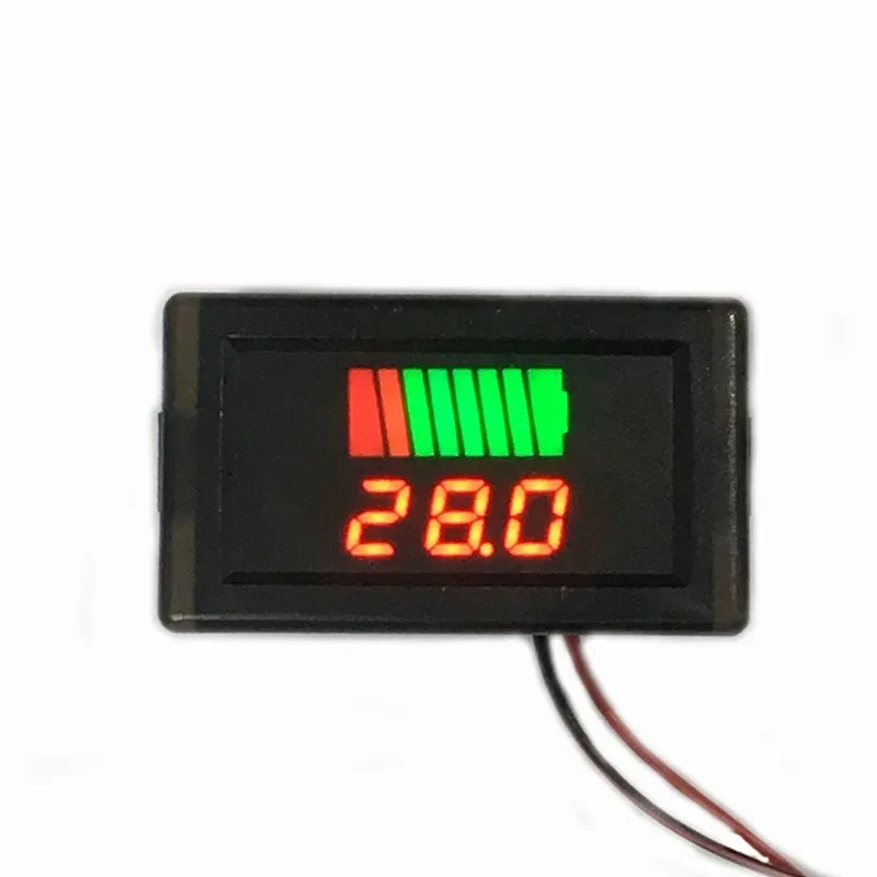 

Car Battery Level Indicator 12V 24V 36V 48V 60V 72V Lithium Battery Capacity Gauge Indicator with LED Digital Voltmeter