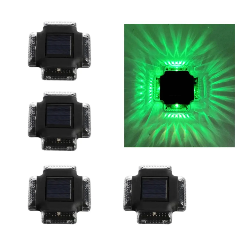 

4Pcs Polycrystalline Silicon Outdoor Solar Light Lightweight 4 LED Beads Garden Fence Light Waterproof 3 Light Modes