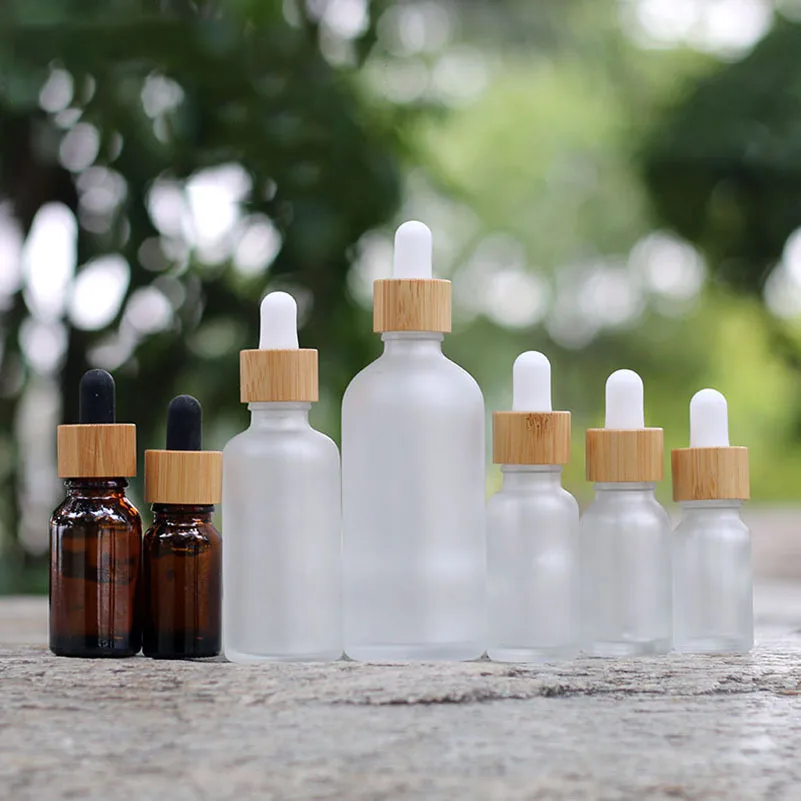 

10 x 5ml 10ml 15ml 30ml 50ml Amber Glass Dropper Bottle With Glass Pipette Serum Bottle Jars for Essential Oil, Massage Oils