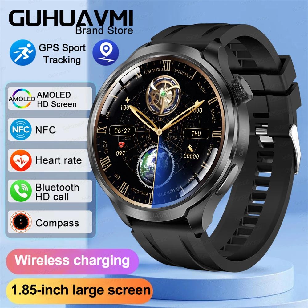 

1.85" HD Big Screen Smart watch For Huawei Xiaomi NFC Smart Watch Men Bluetooth Call Blood Pressure GPS Sport Track smarthwatch