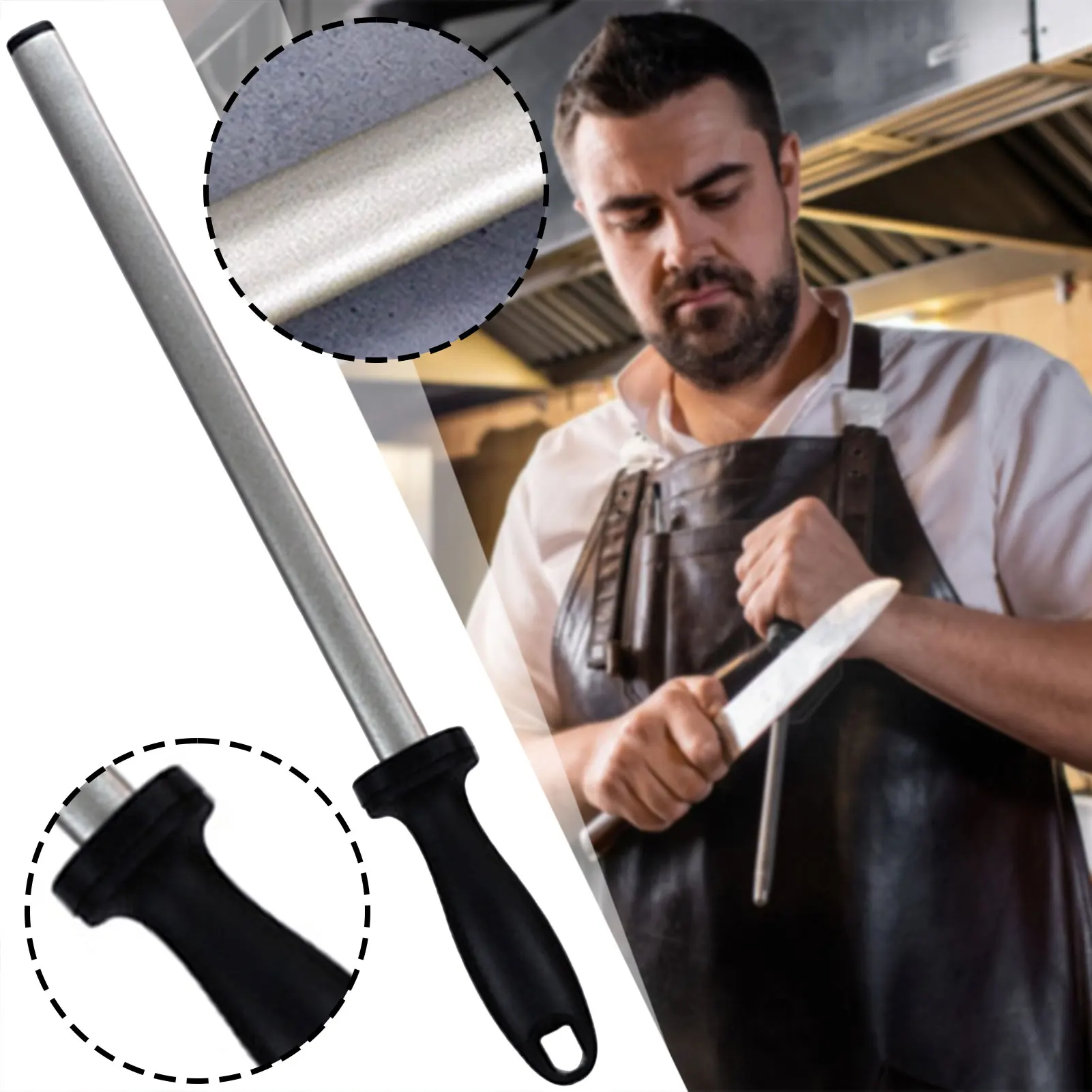 

Manual Sharpener For Scissors Knives Non-Slip Handle Sharpening Stone For Scissors