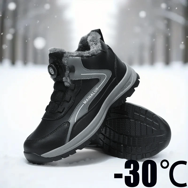 Herren-Schneestiefel, robuste und warme Winter-Wanderschuhe für Freizeitkleidung und Outdoor-Aktivitäten – Detail 1