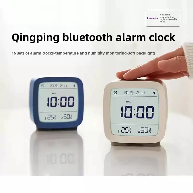 

Qingping Smart Alarm Clock with LCD Screen Adjustable Nightlight Temperature Humidity Monitor