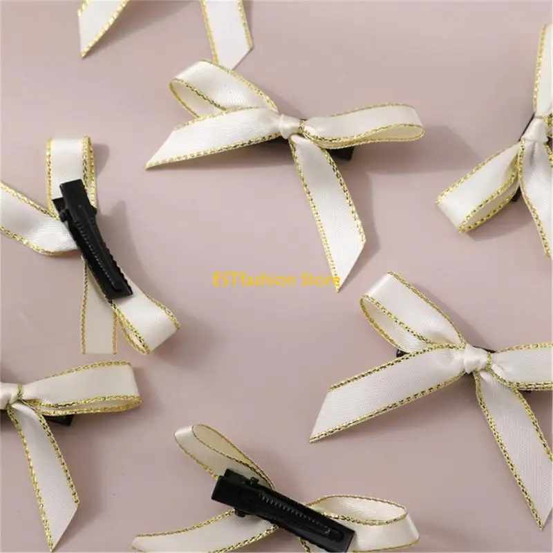 

Y5GC 15pcs Bow Hair Clips Mini Bownot Hairpins для женщин девочки лента для волос ленты аллигаторные зажимы Barrettes на день