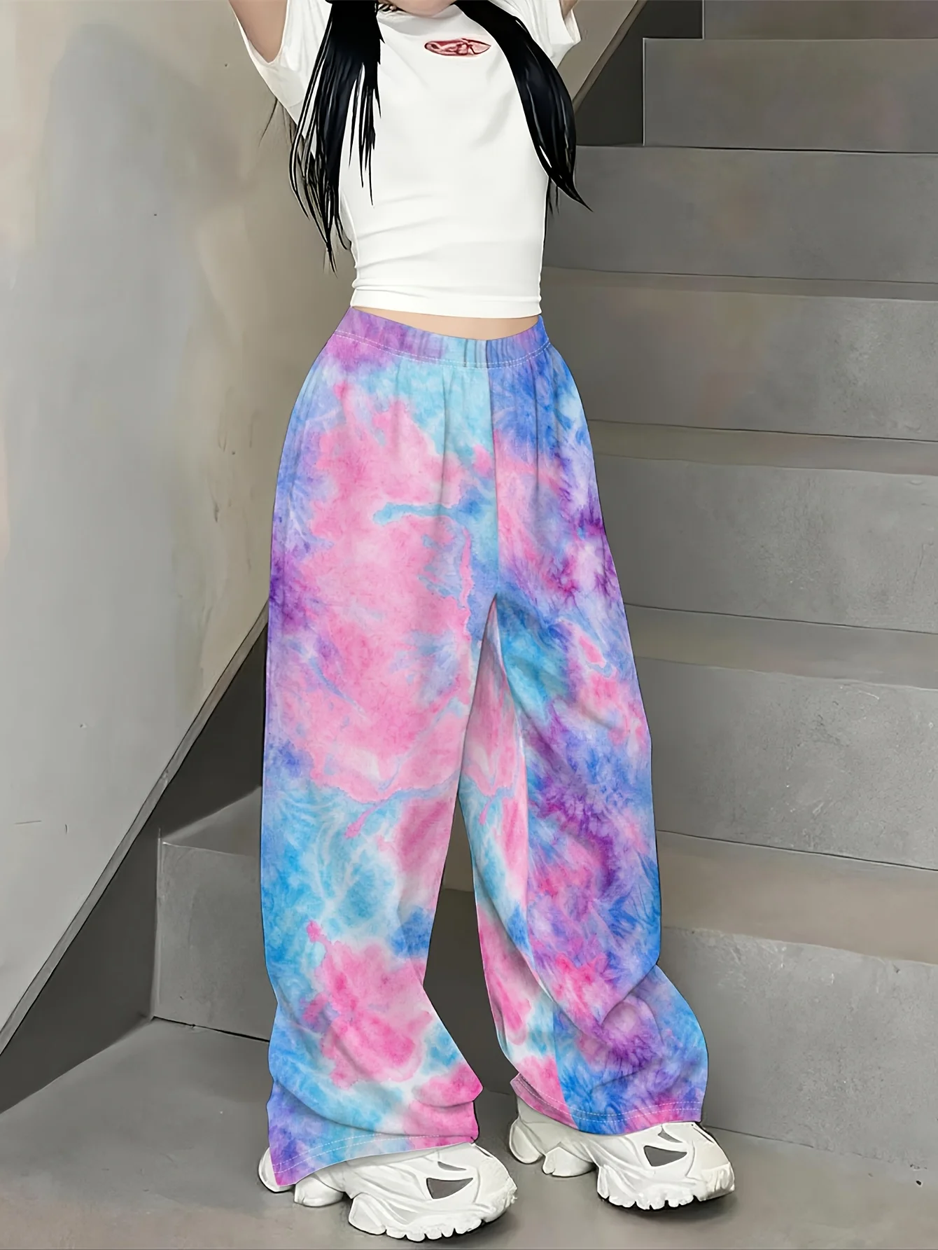 Summer New Personalized Fashionable Graffiti Pants Y2K Trendy Fashion Striped Jersey Women Unisex Streetwear Sports Pants