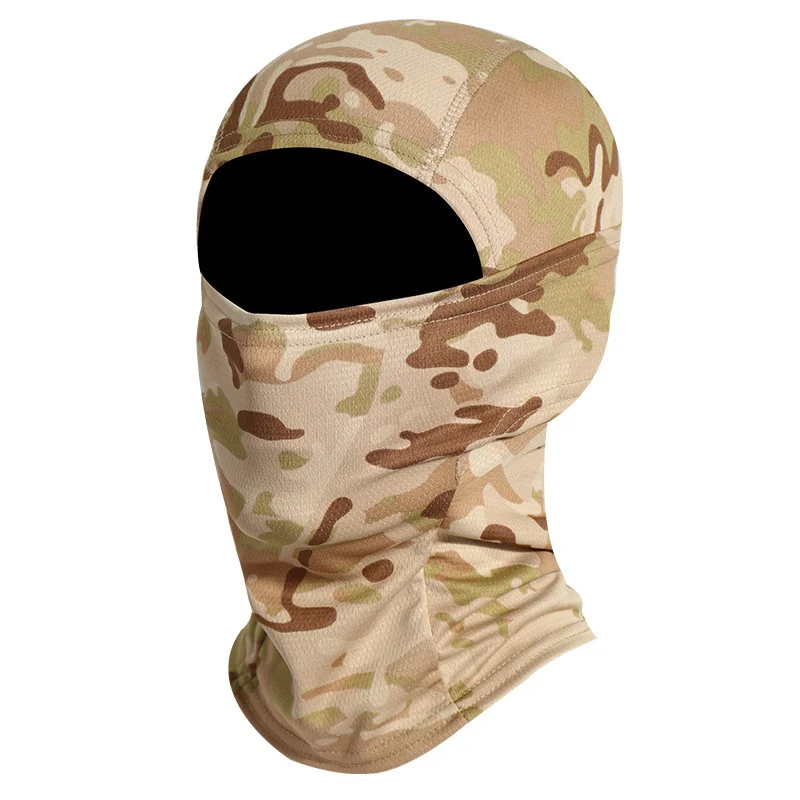 Cold Resistant Winter Thermal Cycling Face Mask Windproof Protective Fleece Lined Camouflage Head Cover for Outdoor Skiing