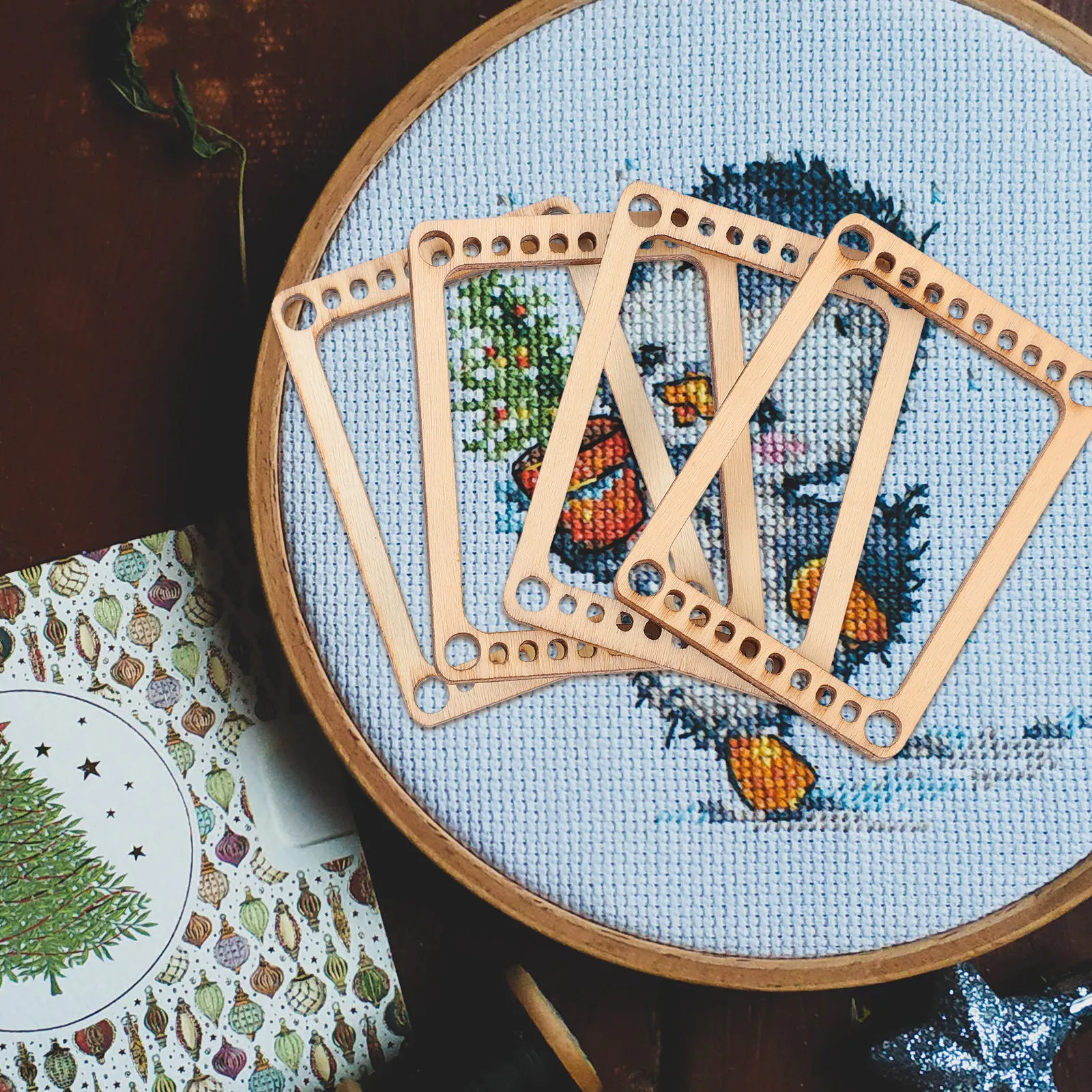 

Набор из 4 портативных деревянных ткацких станков для рукоделия, идеально подходит для начинающих и опытных мастеров, для изготовления браслетов и ожерелий своими руками