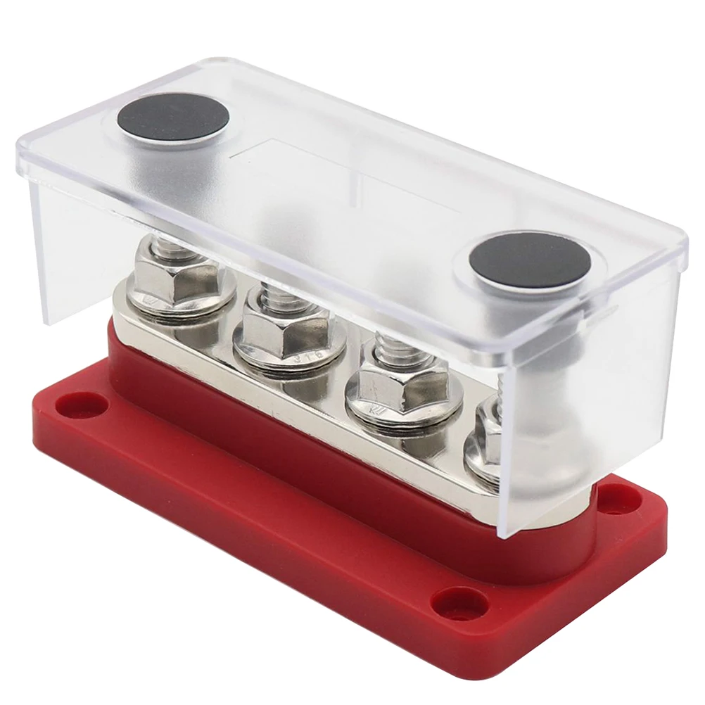 

High Current Terminal Block Car Power Distribution Bus Bars Automotive Wire Red Electrical Connector Marine Truck