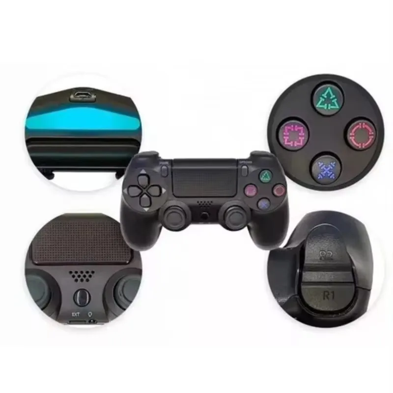 Controlador sem fio bluetooth touchpad dual vibration motor controlador de jogo adequado para ps4 ps3 console pc