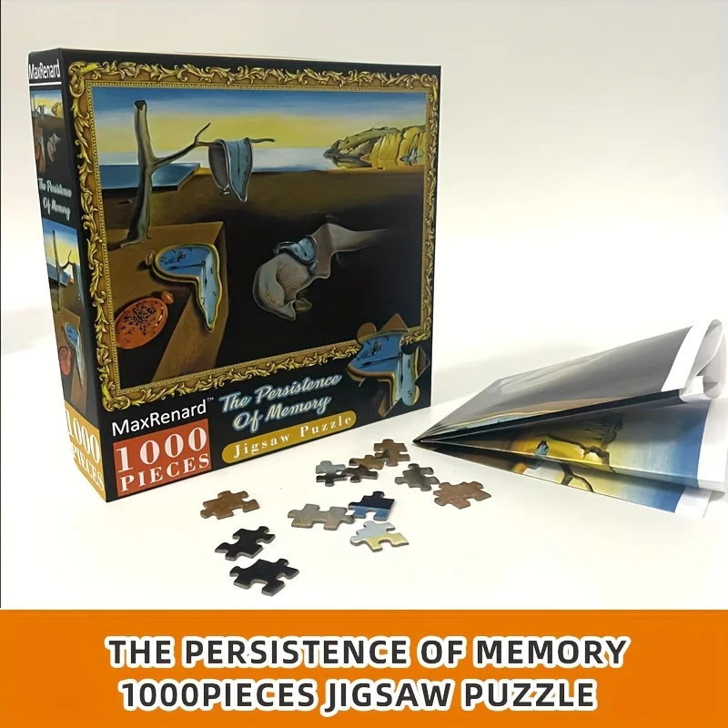 

Высококачественный серый картонный пазл из 1000 предметов — Сальвадор Дали «Устойчивость памяти» — 49x68 см (19,3 x 26,8 дюйма)