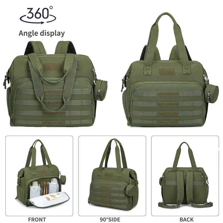 PANGDUBE 2pcs Baby Diaper Bag Backpack Large Capacity Waterproof Maternity Nappy Bag Set for Mom Dad Daddy Travel Stroller Strap