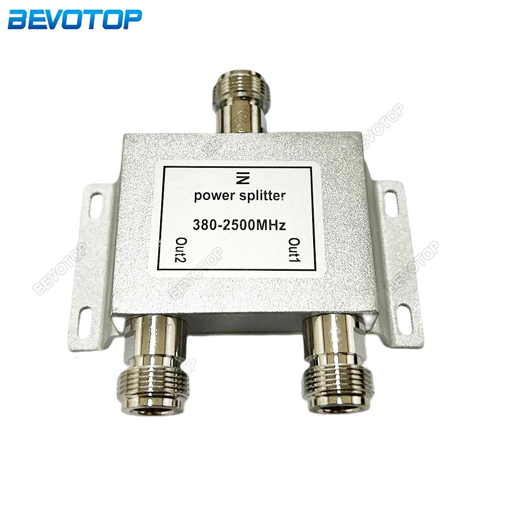 N Two Way power divider N Female 1 to 2 Connector radio frequency divider 380MHZ-2500MHz 2.4G 5.8G one point two power Splitter