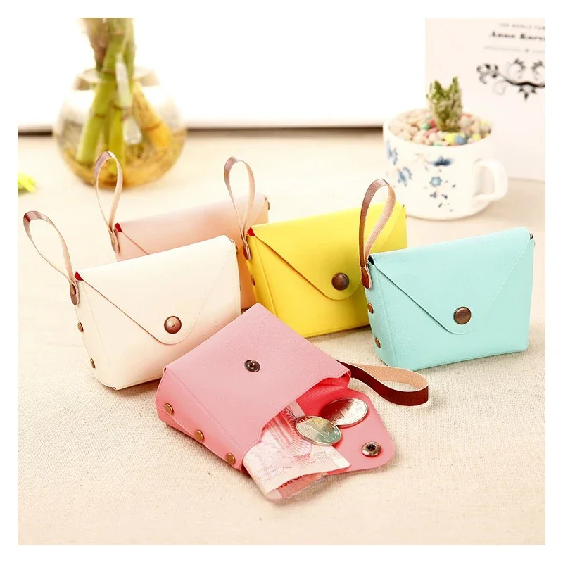 Cute Candy-colored Small Wallet for Coins, Key Bag, Key Holder - Creative Macaron Handbag