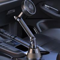Portable Car Fan Silent USB Car Fan Cooling Car Fans Car USB Fan USB Cooling Fan with Extendable Base for Car Cup Holder Fan