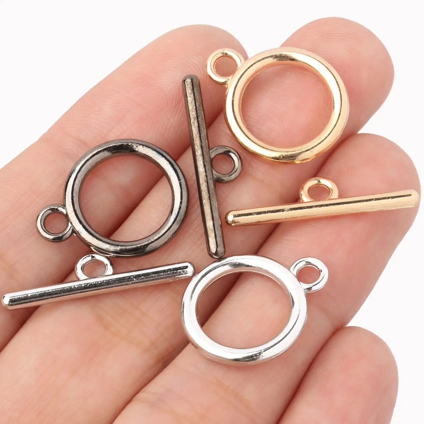 

10 Sets Gold Silver Color Stainless Steel OT Clasps Connectors O Toggle Clasps For Diy Jewelry Making Findings Accessories